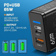 Laden Sie das Bild in den Galerie-Viewer, 65w ladegerät usb typ c ladegerät schnell lade 3.0 LG USB-C handy ladegerät - Letrinoshop