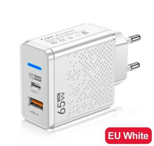 Laden Sie das Bild in den Galerie-Viewer, 65w ladegerät usb typ c ladegerät schnell ladung 3,0 pd USB-C handy ladegerät c - Letrinoshop
