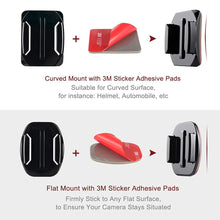 Laden Sie das Bild in den Galerie-Viewer, 8 Pack Adhesive Mounts Helmet 3M Adhesive Sticky Mounts Flat Curved Mount for GoPro Hero 11 10 9 8 7 6 5 Session Action Camera - Letrinoshop