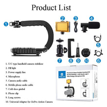 Laden Sie das Bild in den Galerie-Viewer, Camera Stabilizer For Cell Phone U C Shaped Holder Grip Stabilizer For Gopro Portable Handheld Stabilizer - Letrinoshop