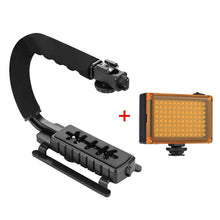 Laden Sie das Bild in den Galerie-Viewer, PULUZ Action Stabilizing Handle Grip Rig U-Grip Triple Shoe Mount Video for iPhone 8 X Gopro Smartphone Canon Sony DSLR Cameras - Letrinoshop