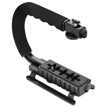 Laden Sie das Bild in den Galerie-Viewer, PULUZ Action Stabilizing Handle Grip Rig U-Grip Triple Shoe Mount Video for iPhone 8 X Gopro Smartphone Canon Sony DSLR Cameras - Letrinoshop