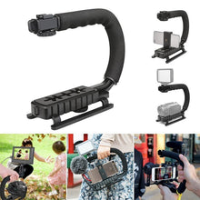 Laden Sie das Bild in den Galerie-Viewer, U C Shaped Holder Grip Video Handheld Stabilizer for DSLR Nikon Sony Camera and Light Portable SLR Steadicam for Gopro - Letrinoshop