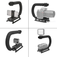 Laden Sie das Bild in den Galerie-Viewer, U C Shaped Holder Grip Video Handheld Stabilizer for DSLR Nikon Sony Camera and Light Portable SLR Steadicam for Gopro - Letrinoshop
