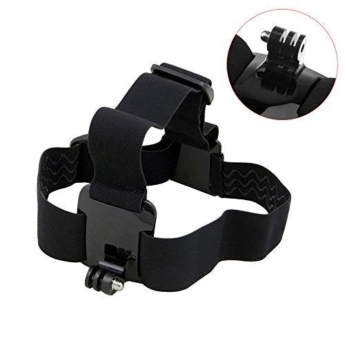 emall supply Head Strap Mount Kopfband (verstellbar, gummiert, schwarz) für GoPro Hero 1/2/3/4 4+ - Letrinoshop