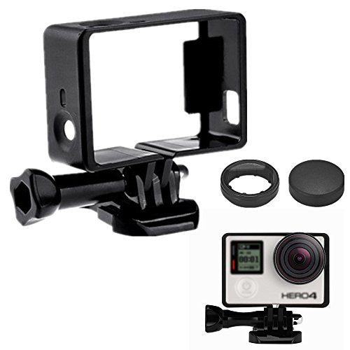 Extensión Montaje de estándar frontera Marco Monte protector carcasa para GoPro - Compatible con GoPro Hero 4 Negro y Plateado, 3 y 3+ / USB, HDMI, y SD Tragamonedas Totalmente Accesible -InnoMagi - Letrinoshop