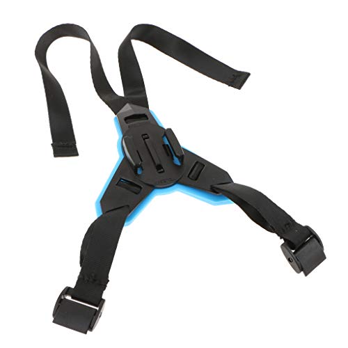 perfk Motorrad Helm Strap Mount Vorne Kinn Halterung für GoPro Hero 6/5/4/3, SJCAM, Akaso, campark, Polaroid, Action Kamera Helm Mount Gebogen - Letrinoshop