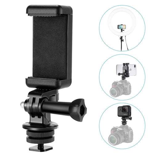 Phone Holder Camera Hot Shoe Mount Adapter Kit for GoPro Hero 7 6 5,DJI OSMO Action iPhone X 8 7 6 Samsung DSLR - Letrinoshop