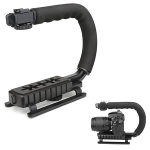 Portable SLR Steadicam For Gopro Video Handheld Stabilizer C Shaped Holder Grip For DSLR For Sony/Nikon/Canon Camera Light - Letrinoshop