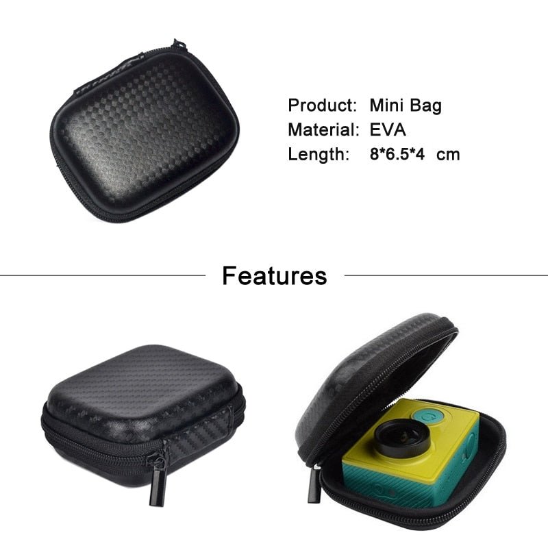Sport Camera Portable Storage Case Collection Bag for GoPro Hero 11 10 9 8 Session SJCAM Xiaomi Yi 2 4K Mijia Go Pro Accessories - Letrinoshop