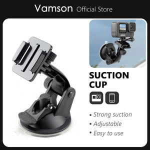 Vamson for Go Pro 8 9 Accessories 7cm Car Mount Windshield Suction Cup for Gopro Hero 11 10 9 8 7 6 5 4 for insta360 for Yi 4K - Letrinoshop