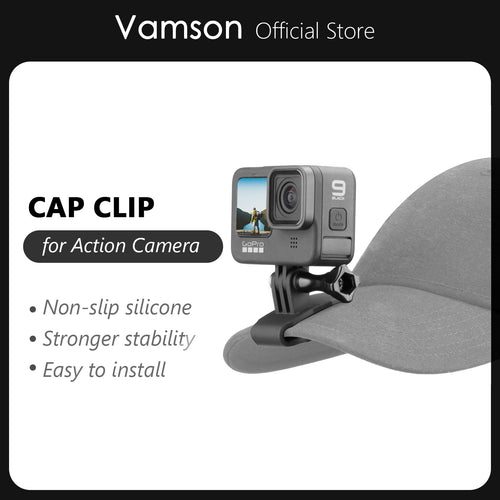 Vamson Hat Clip Bracket Mount Kit With Screw Head Adapter and Screw for Go Pro 11 10 9 8 7 6 for insta360 X3 ONE X2 for DJI OSMO - Letrinoshop